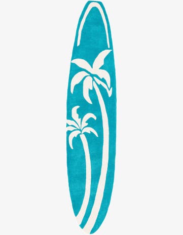 2' x 8' 9 SurfBoard Wool Freeform Rug