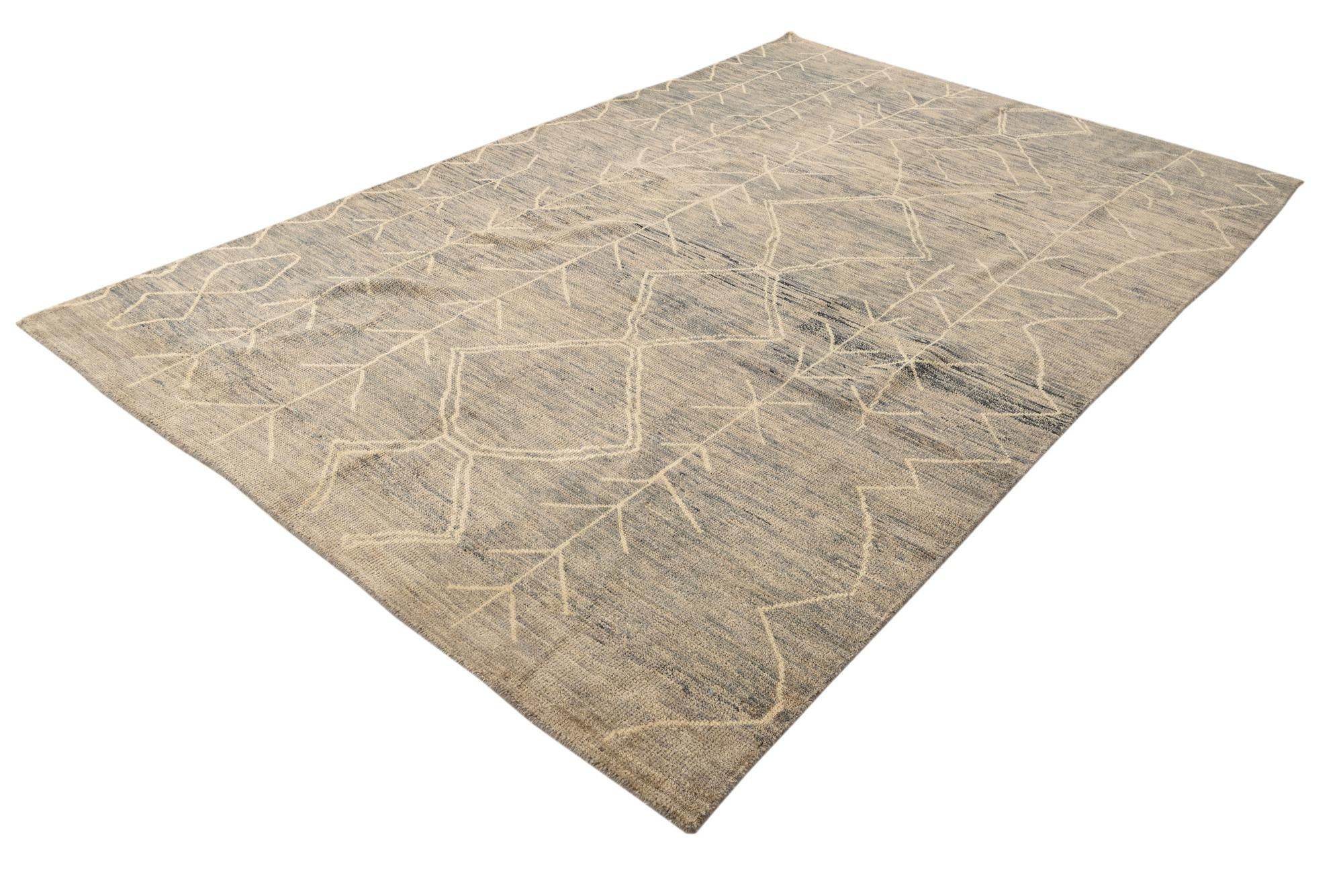 6' 7 x 10' 3 Hand Knotted Darya Wool Rug