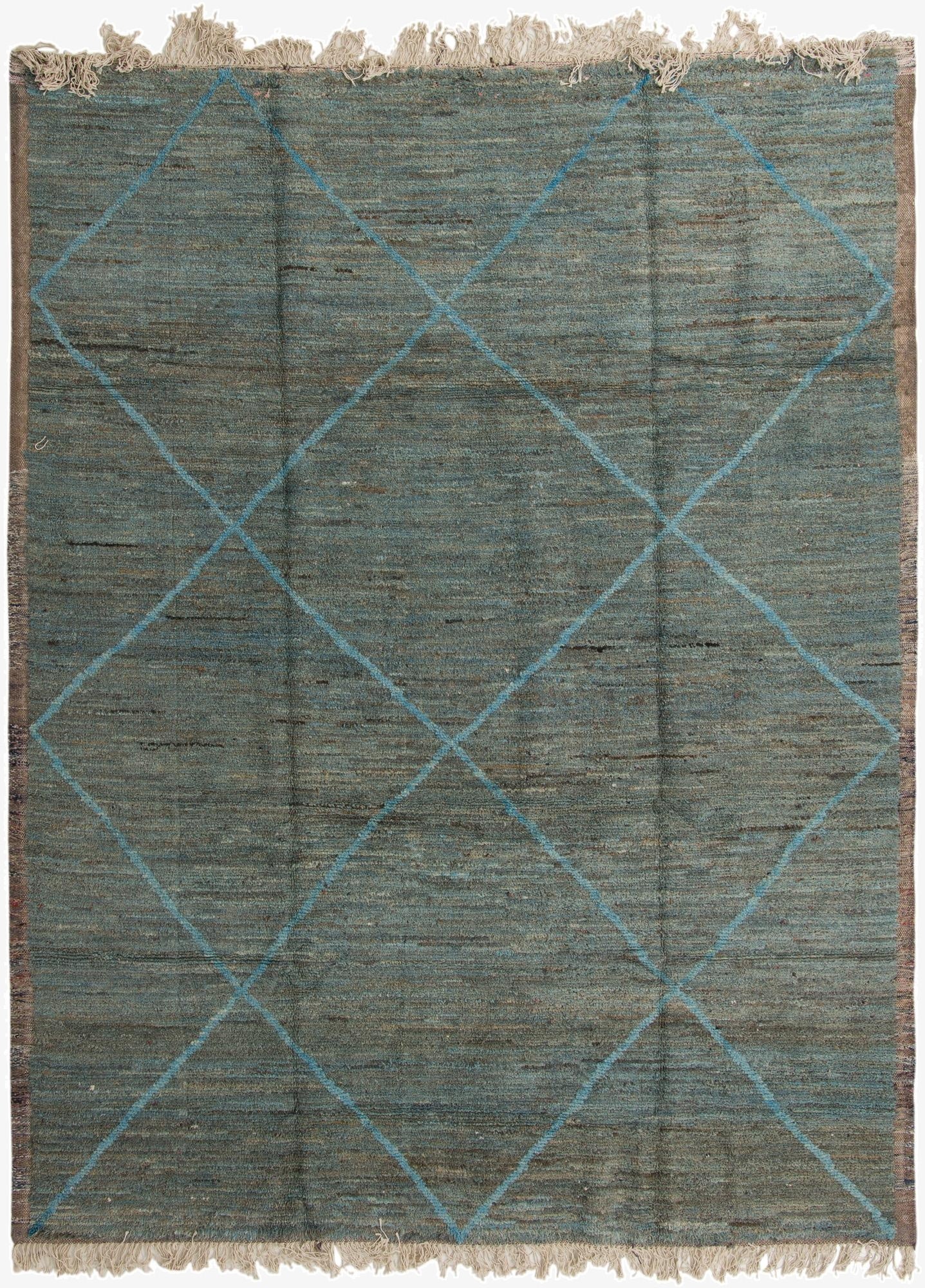 9' 3 x 12' 3  Hand Knotted Moroccan Wool Rug