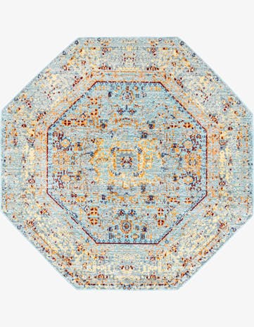 Light Blue Alexis Octagon Rug