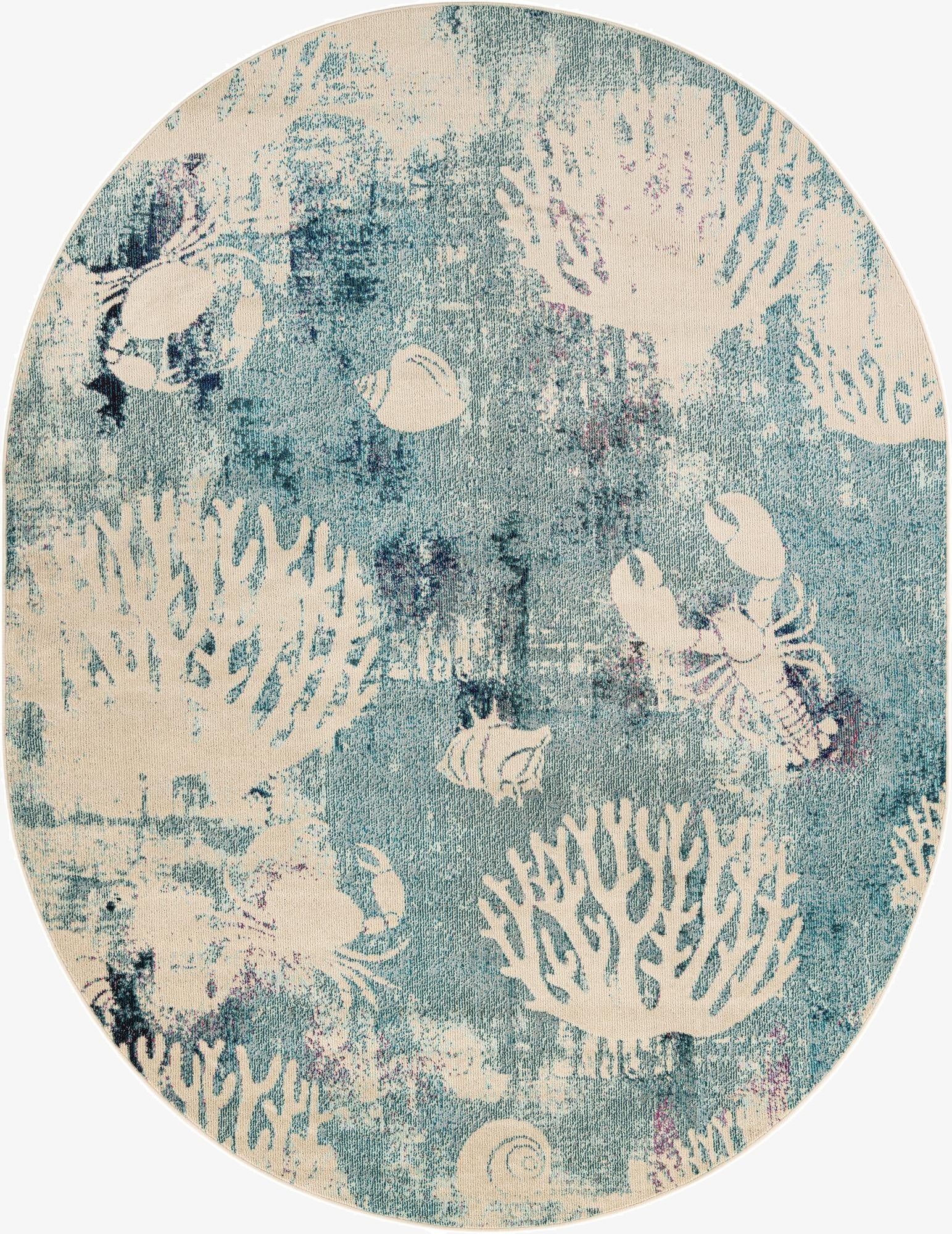 7' 10 x 10' Washable Amalfi Oval Rug