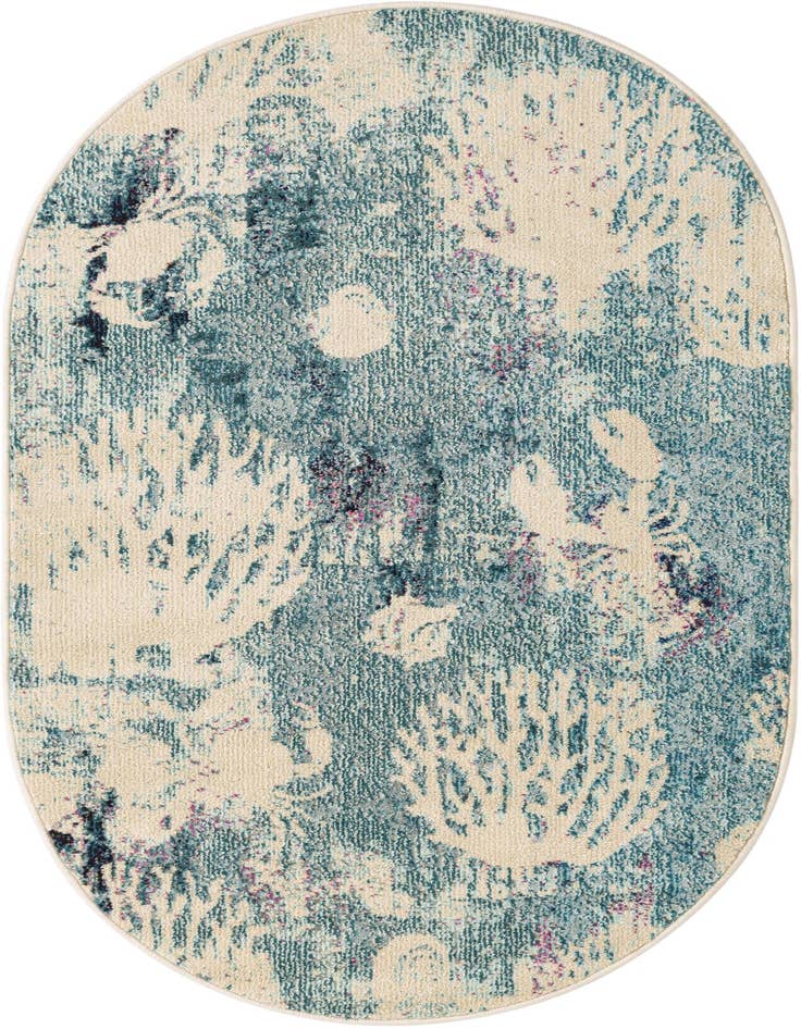 Detail image of 3' 3 x 5' 3 Washable Capri Oval Rug