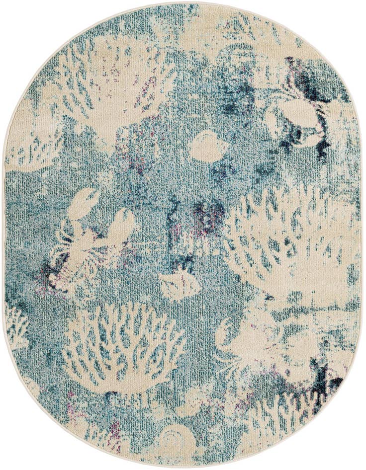 Detail image of 4' 1 x 6' 1 Washable Capri Oval Rug
