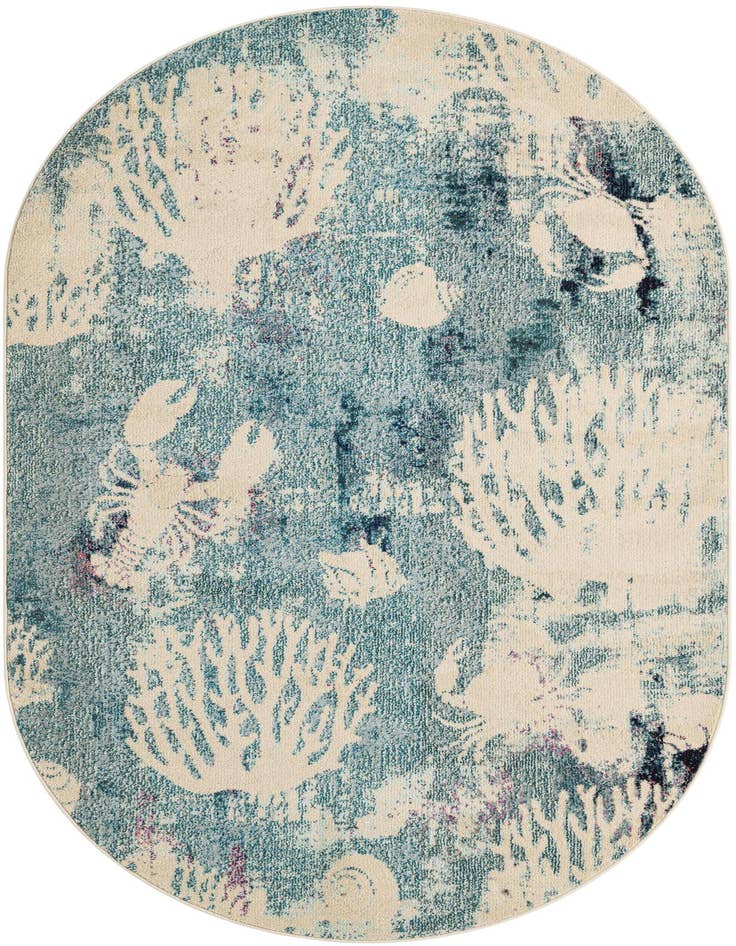 Detail image of 5' x 8' Washable Capri Oval Rug