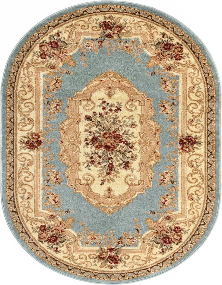 Detail image of 4' x 6' Classic Aubusson Oval Rug