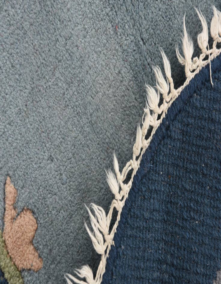 Detail image of 2' 5 x 4' 5  Hand Knotted Nepal Wool Oval Rug