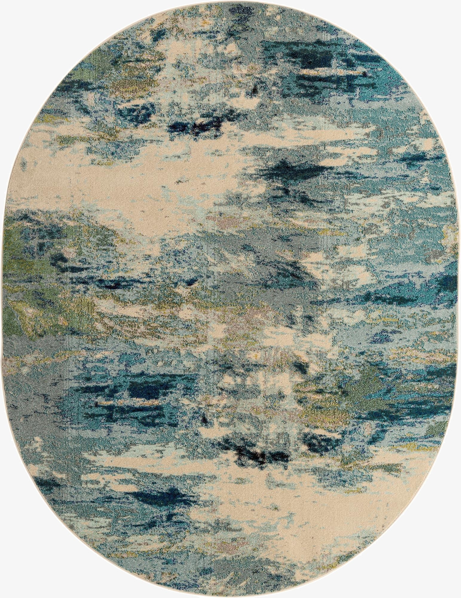 Primary image 8' x 10'  Washable Spectrum Oval Rug