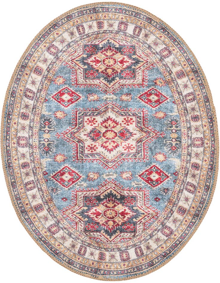 Detail image of 2' x 3' 1 Washable Timeless Oval Rug