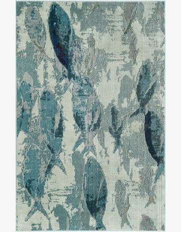 Light Blue Washable Amalfi Rug