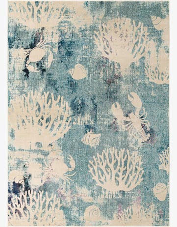 Light Blue Washable Amalfi Rug