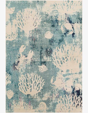 Light Blue Washable Amalfi Rug