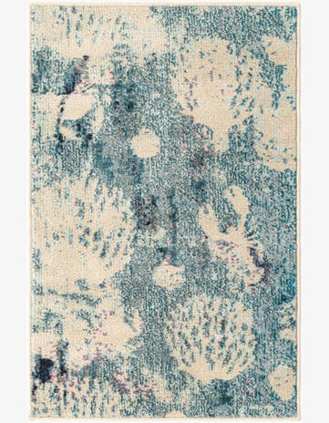 Light Blue Washable Amalfi Rug
