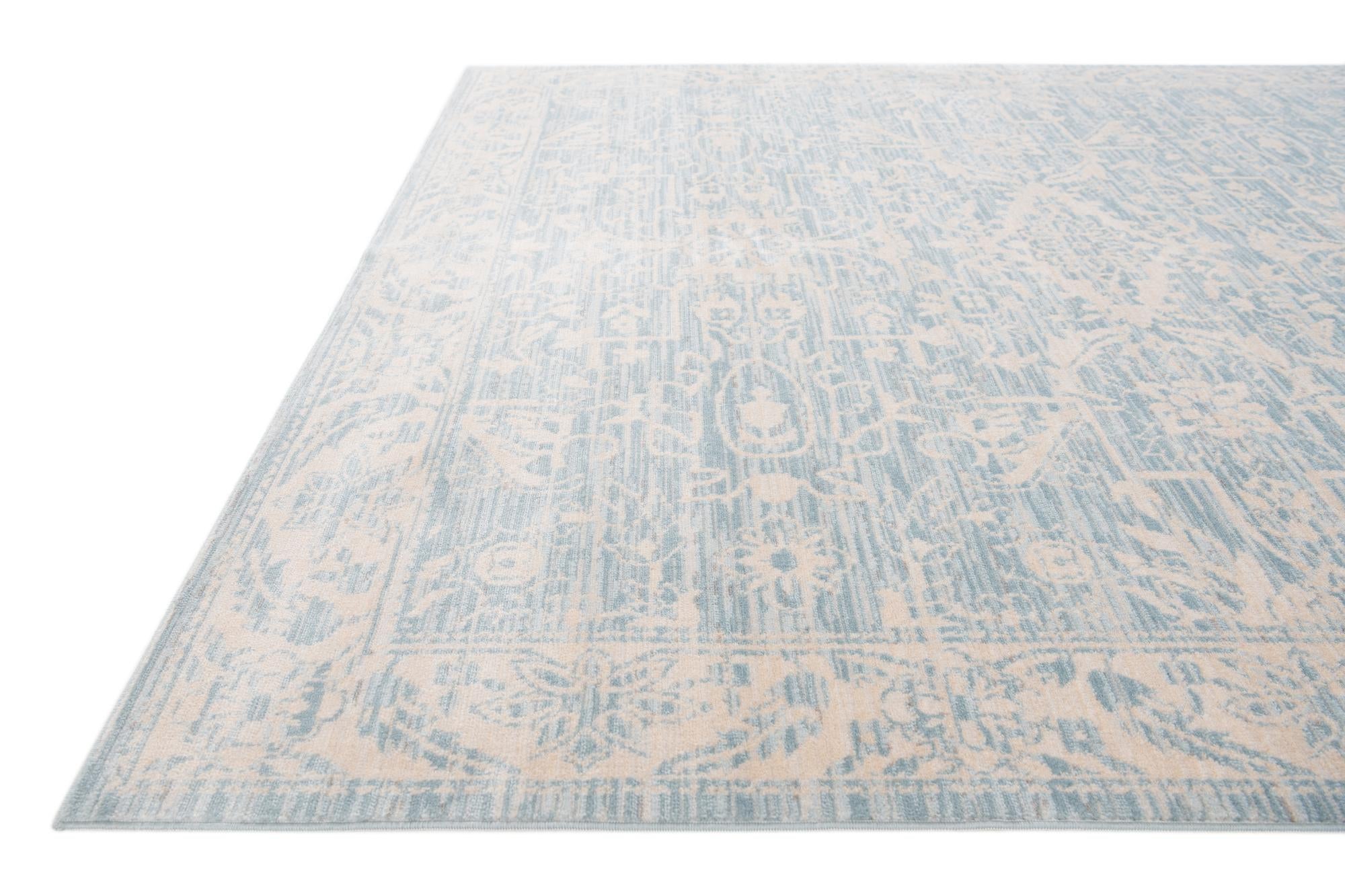 4' 10 x 8' Aqua Rug