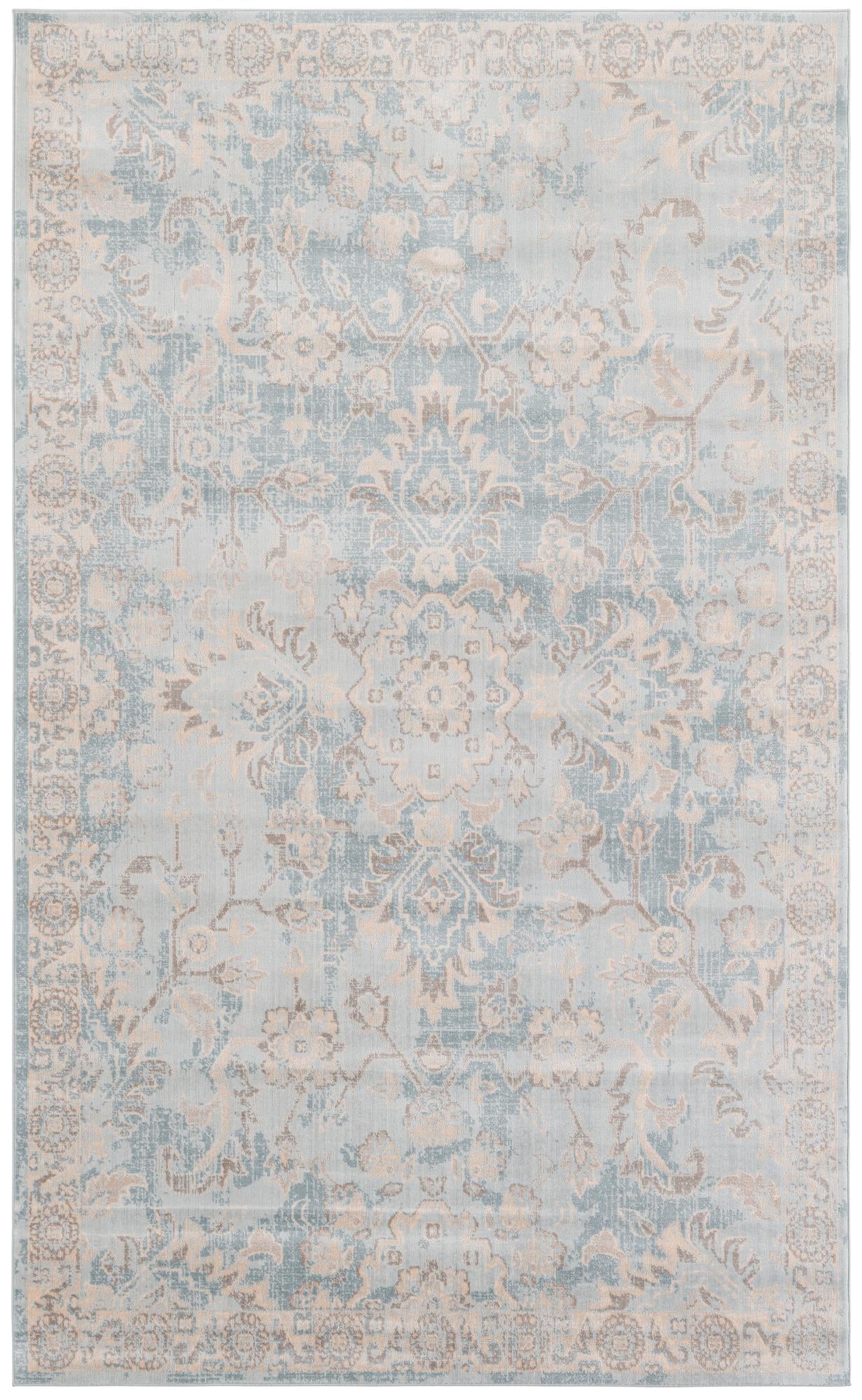4' 10 x 8' Aqua Rug