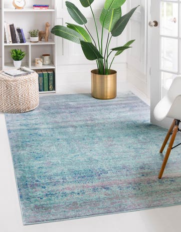 Light Blue Aqua Rug