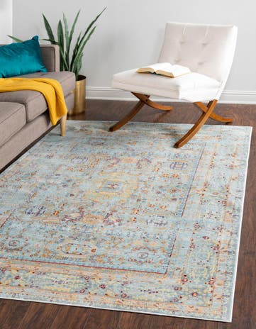 3' 3 x 5' 3 Aqua Rug