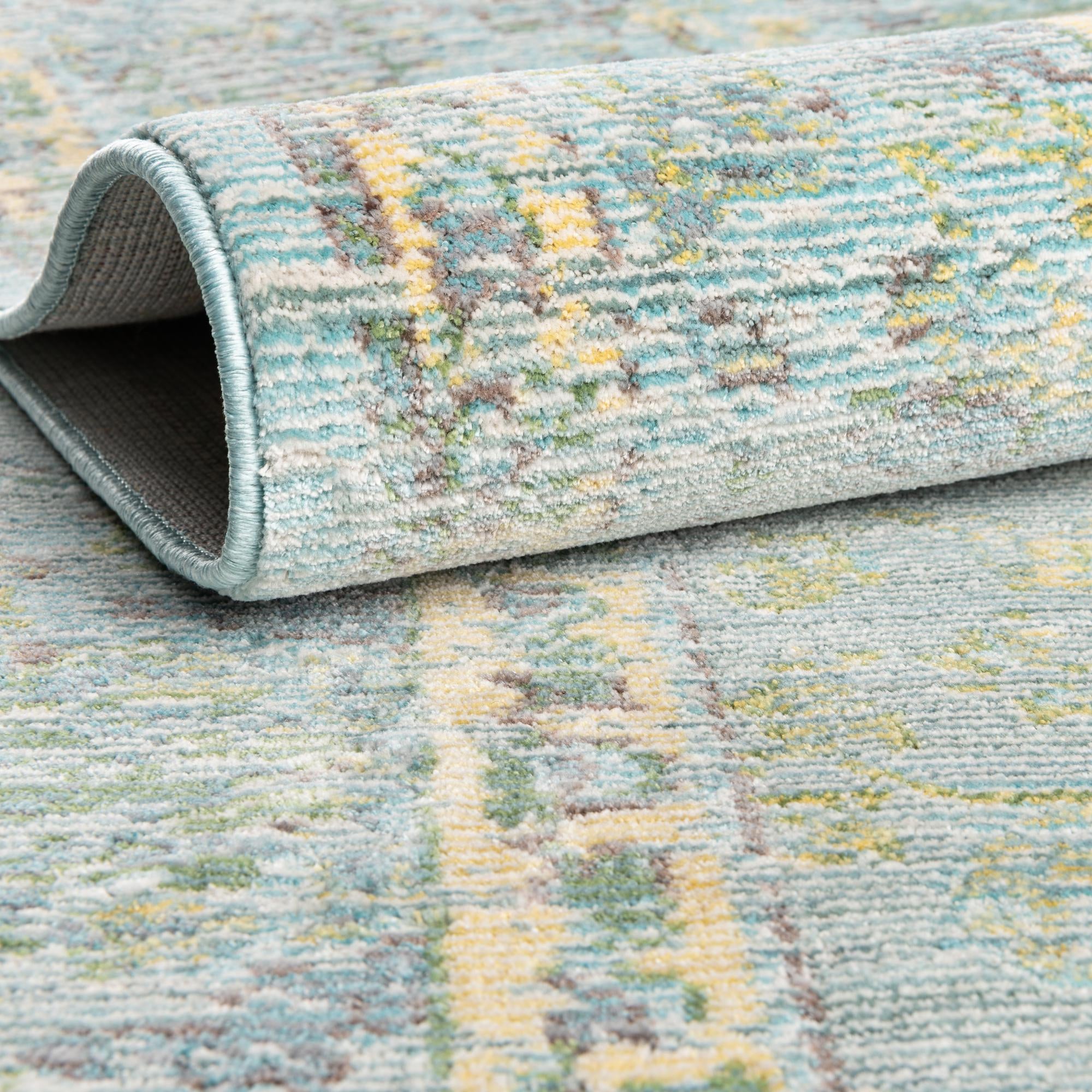 150cm x 245cm Azul aguamarina Alfombra
