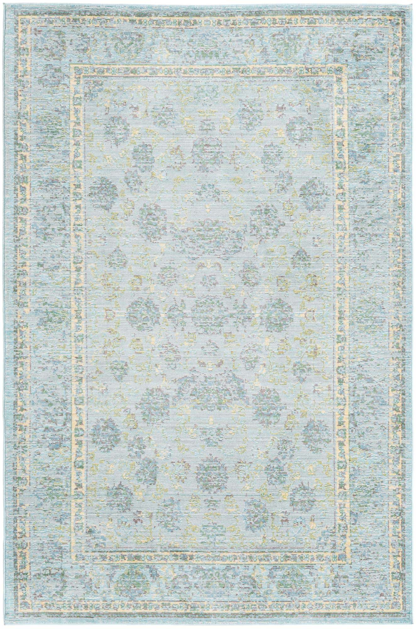 150cm x 245cm Azul aguamarina Alfombra