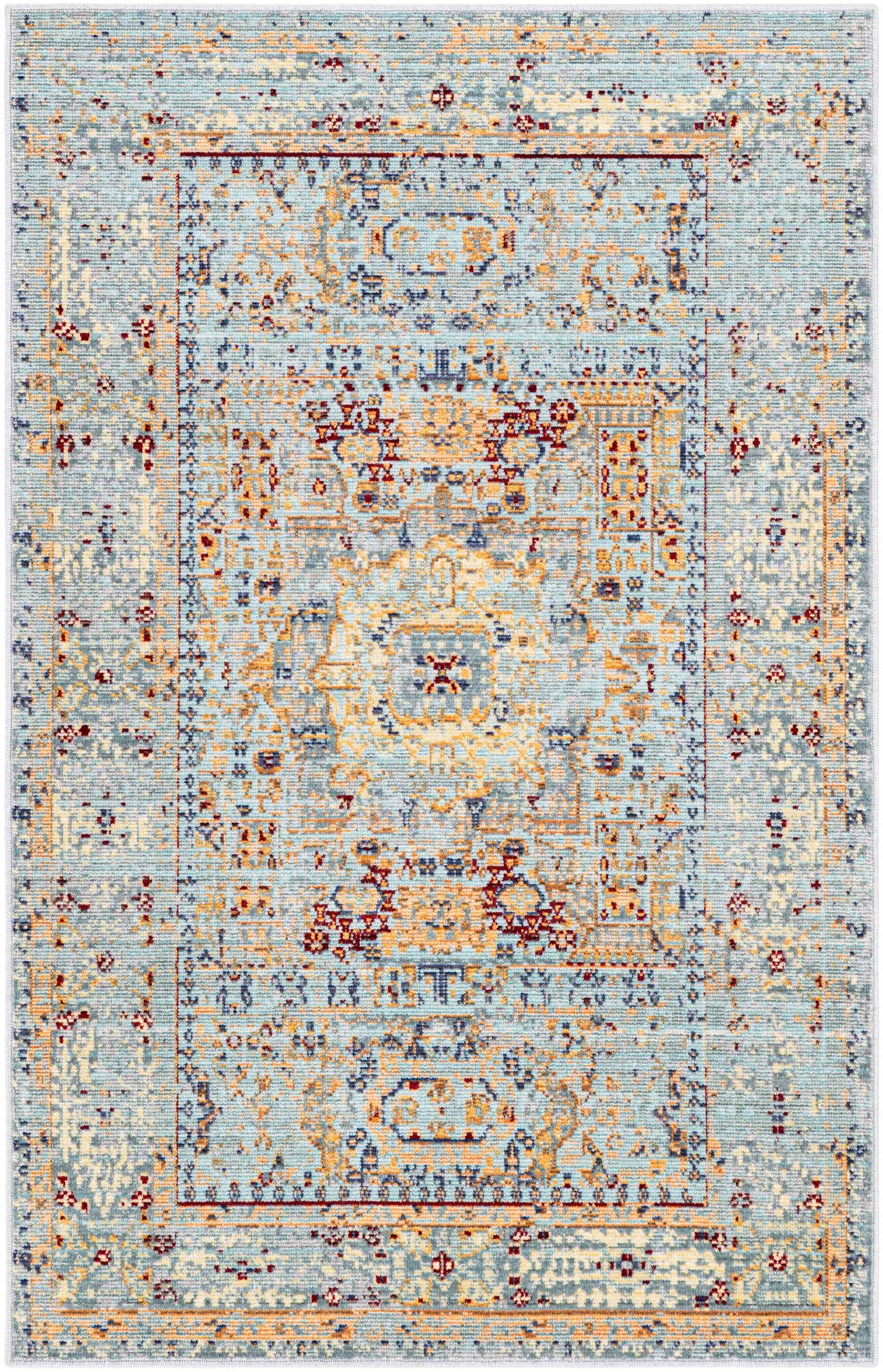 3' 3 x 5' 3 Aqua Rug