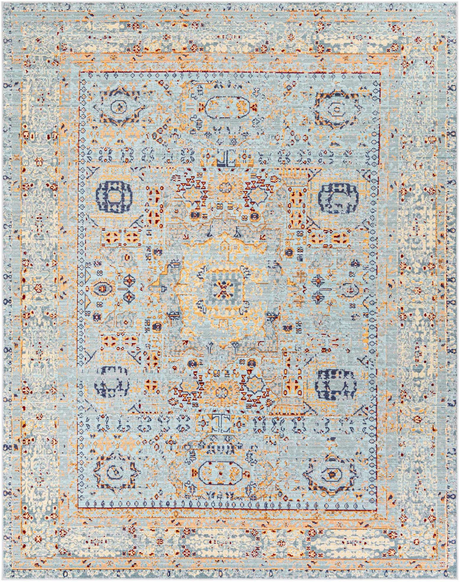 7' 10 x 10' Aqua Rug