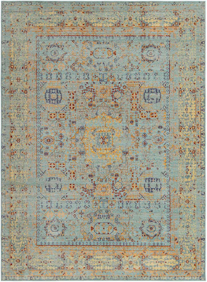 7' 10 x 11' Aqua Rug