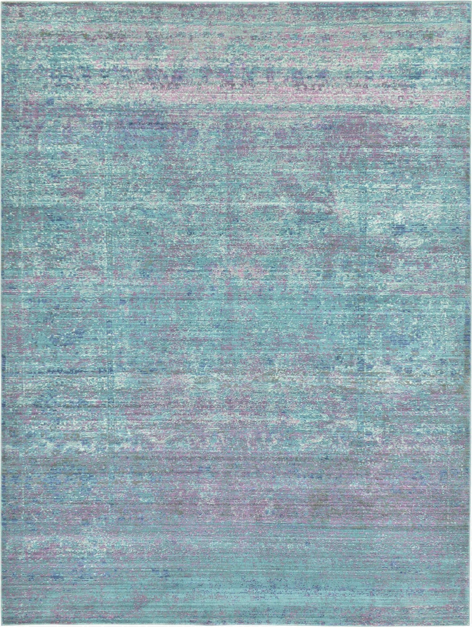 7' x 10' Aqua Rug