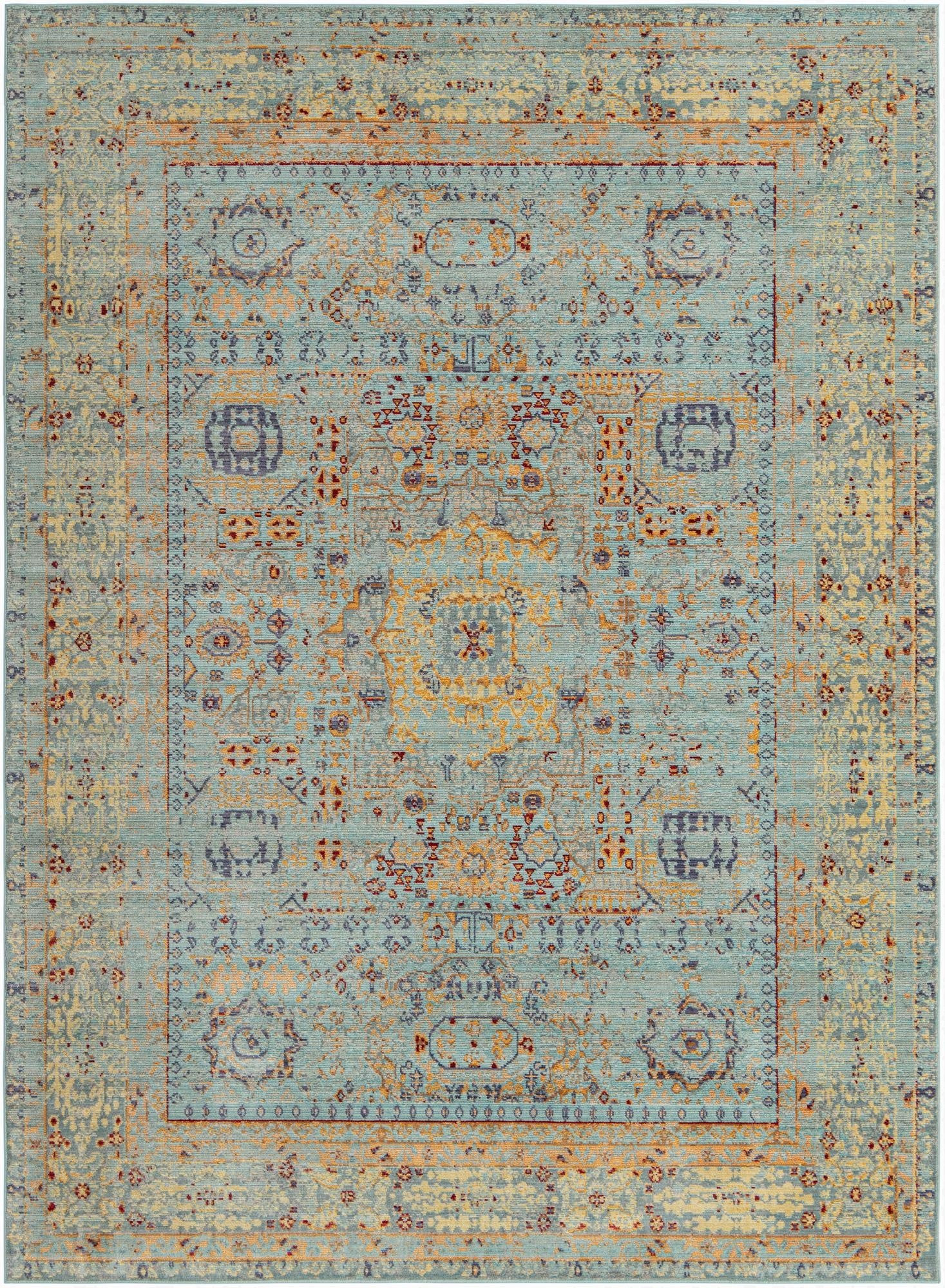 7' 10 x 11' Aqua Rug