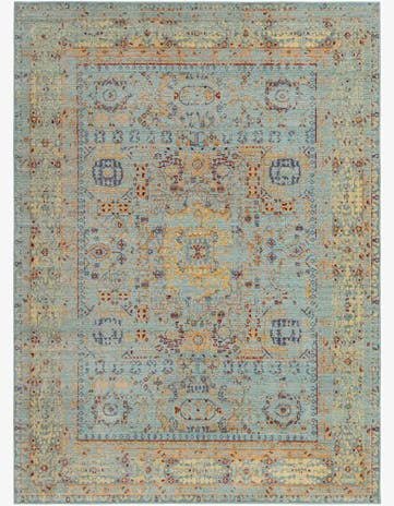 7' 10 x 11' Aqua Rug