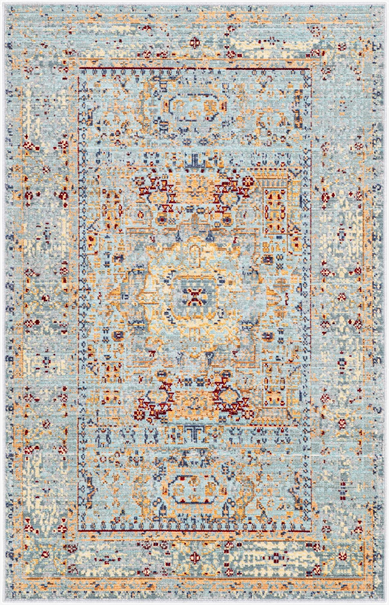 3' 3 x 5' 3 Aqua Rug