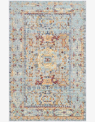 3' 3 x 5' 3 Aqua Rug