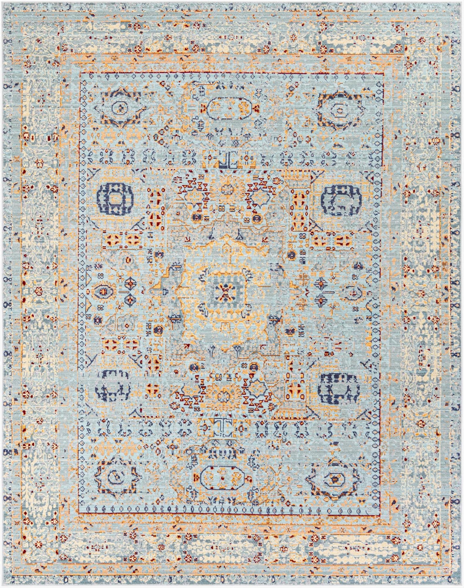 7' 10 x 10' Aqua Rug