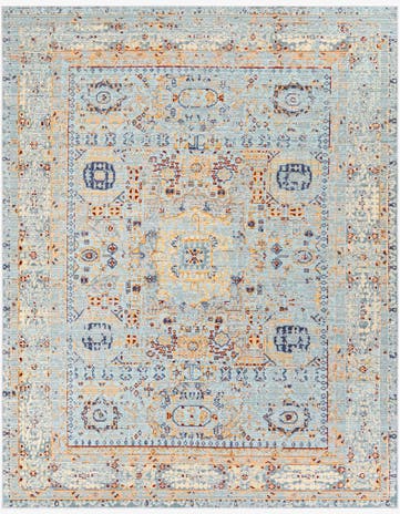 7' 10 x 10' Aqua Rug