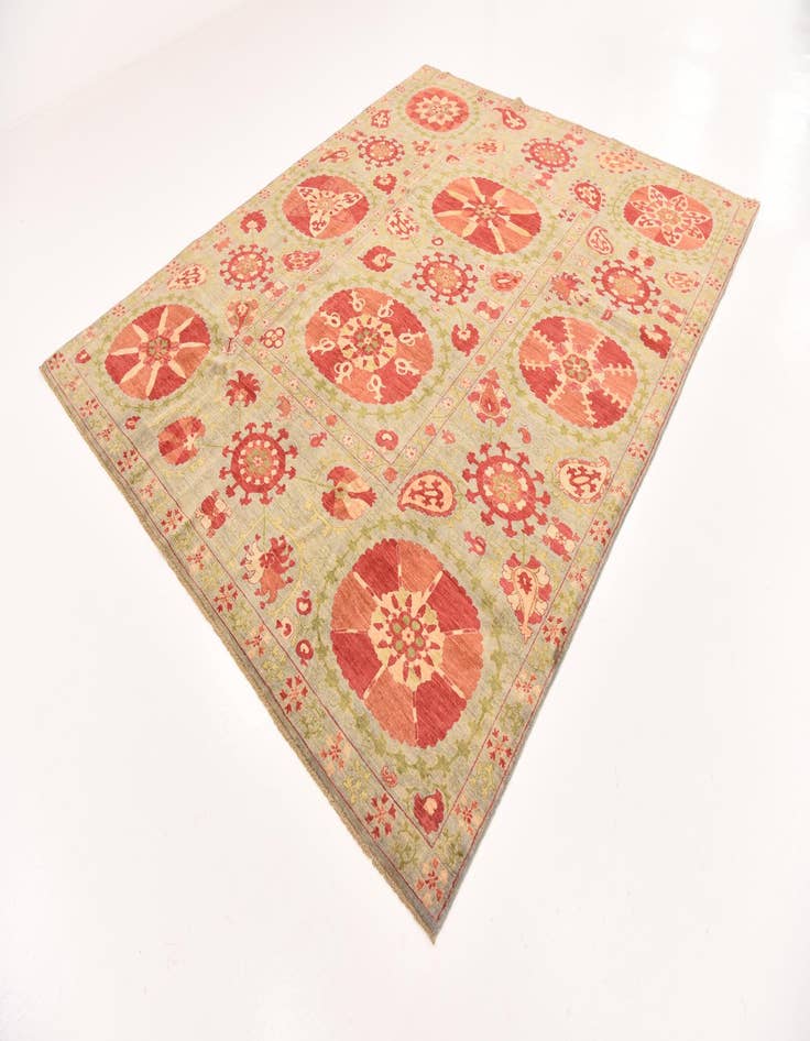 Detail image of 8' 1 x 9' 10  Hand Knotted Ariana Ziegler Oriental Rug