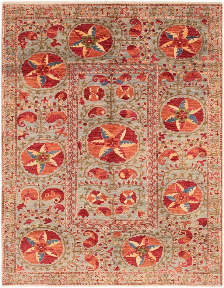 Detail image of 5' 2 x 7' 1 Hand Knotted Ariana Ziegler Oriental Rug