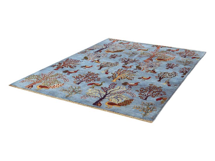 Detail image of 4' 11 x 6' 9 Hand Knotted Ariana Ziegler Rug