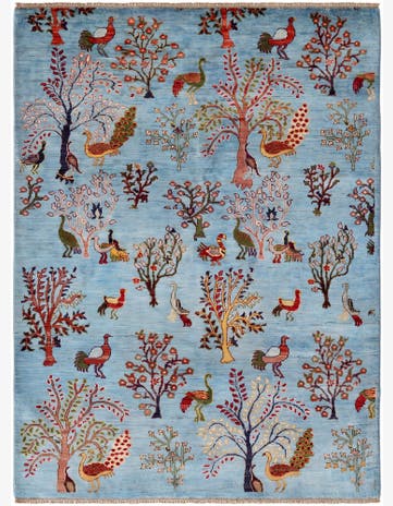 4' 11 x 6' 9 Hand Knotted Ariana Ziegler Rug