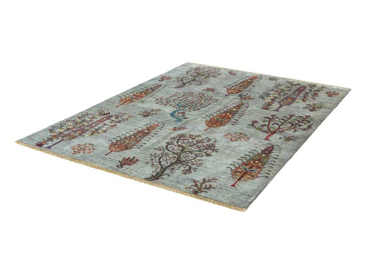 Detail image of 4' 11 x 6' 9 Hand Knotted Ariana Ziegler Rug