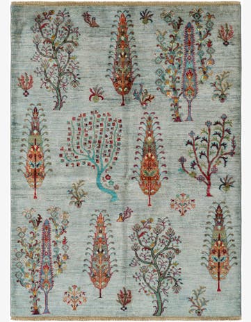 4' 11 x 6' 9 Hand Knotted Ariana Ziegler Rug