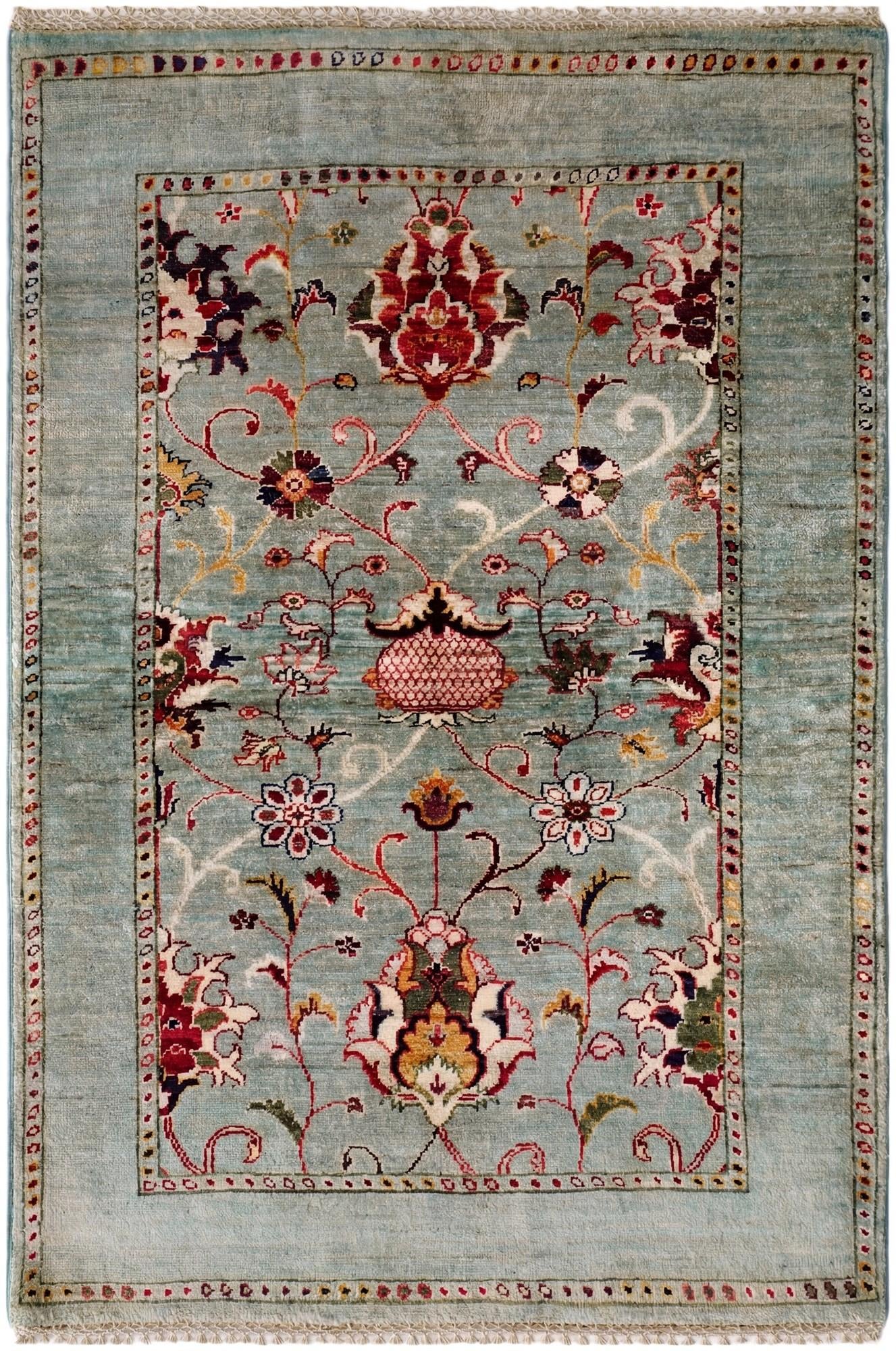 3' 4 x 4' 11 Hand Knotted Ariana Ziegler Rug