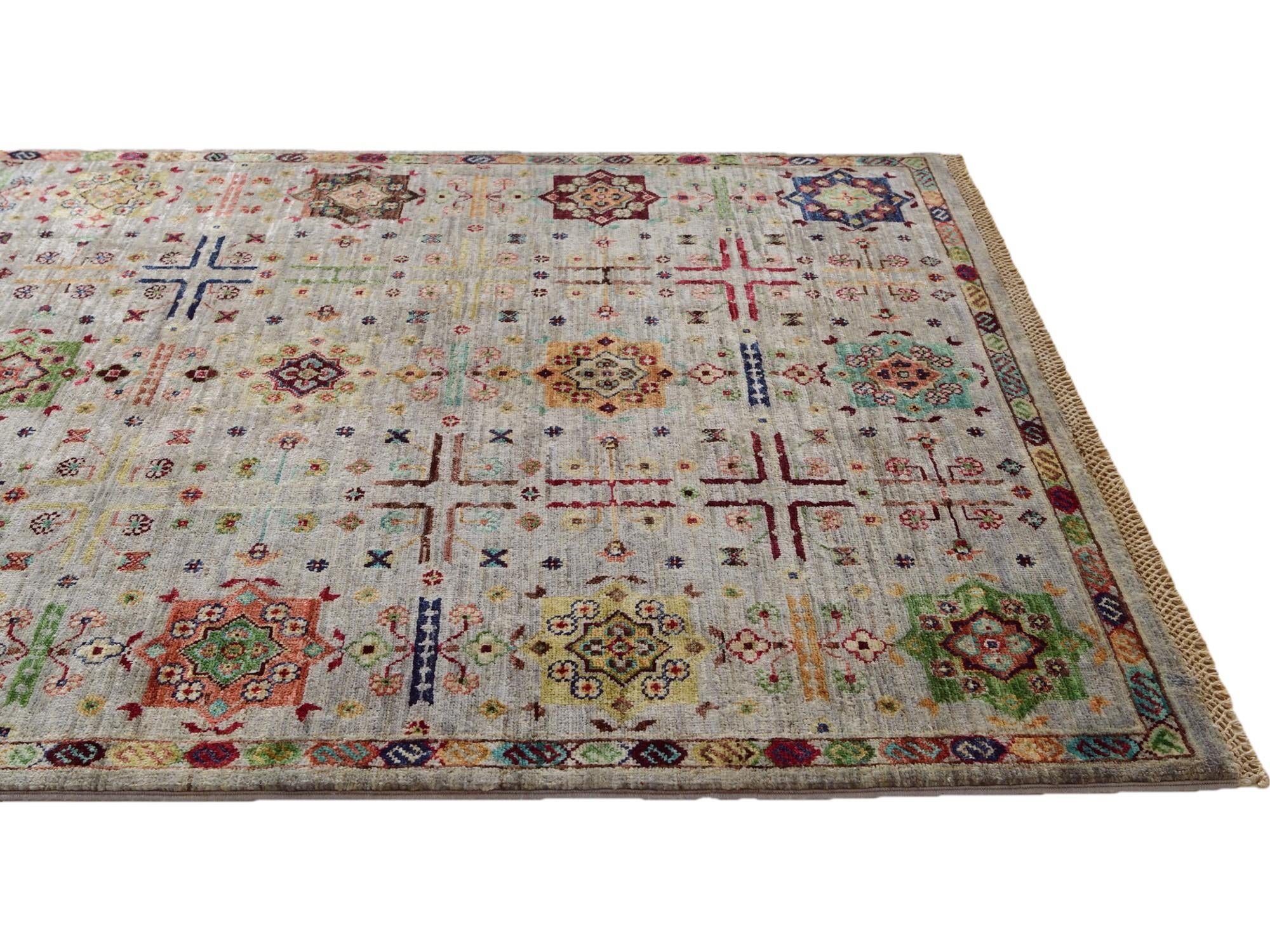 4' x 6' 2 Hand Knotted Ariana Ziegler Rug