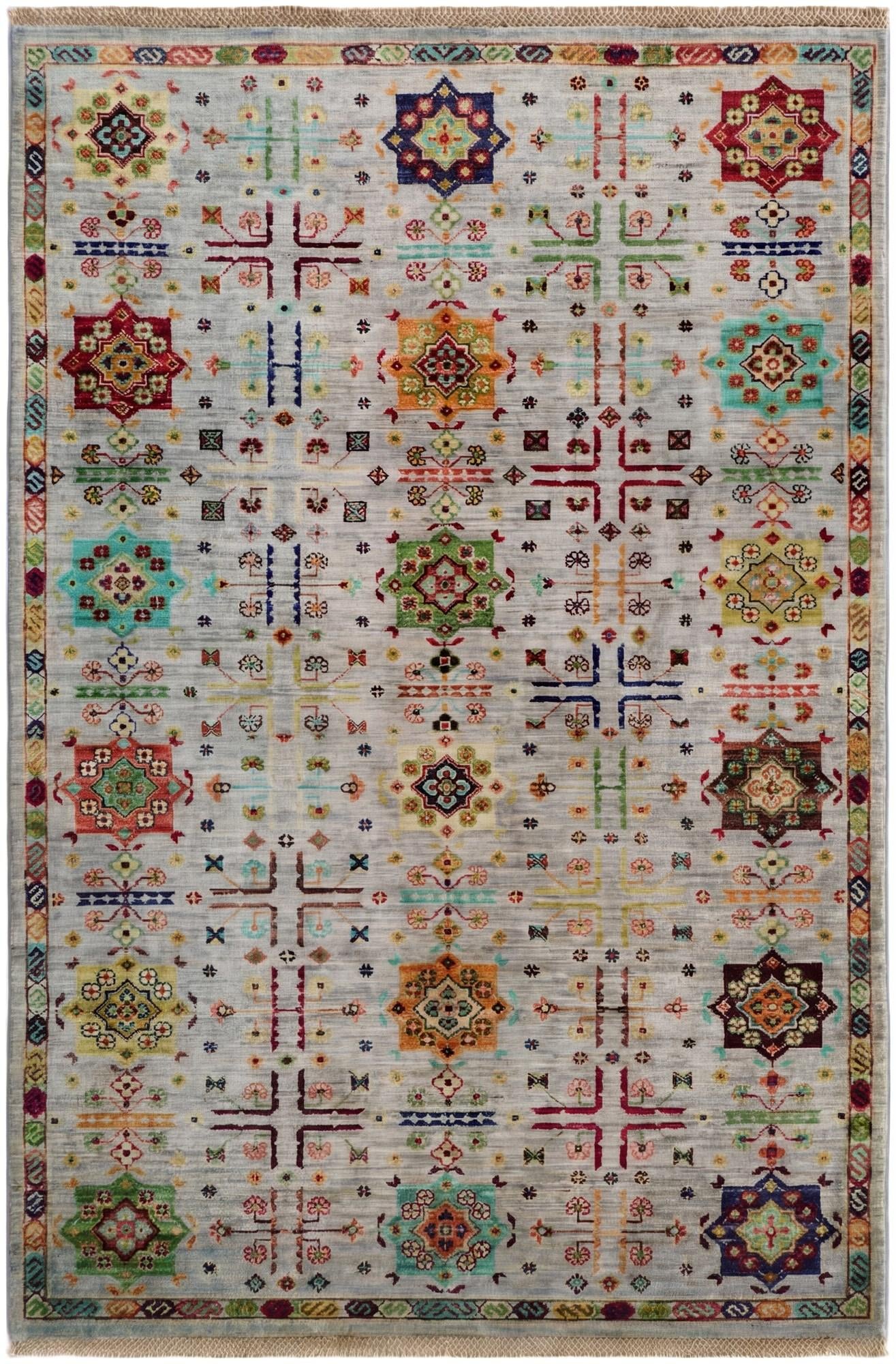 4' x 6' 2 Hand Knotted Ariana Ziegler Rug