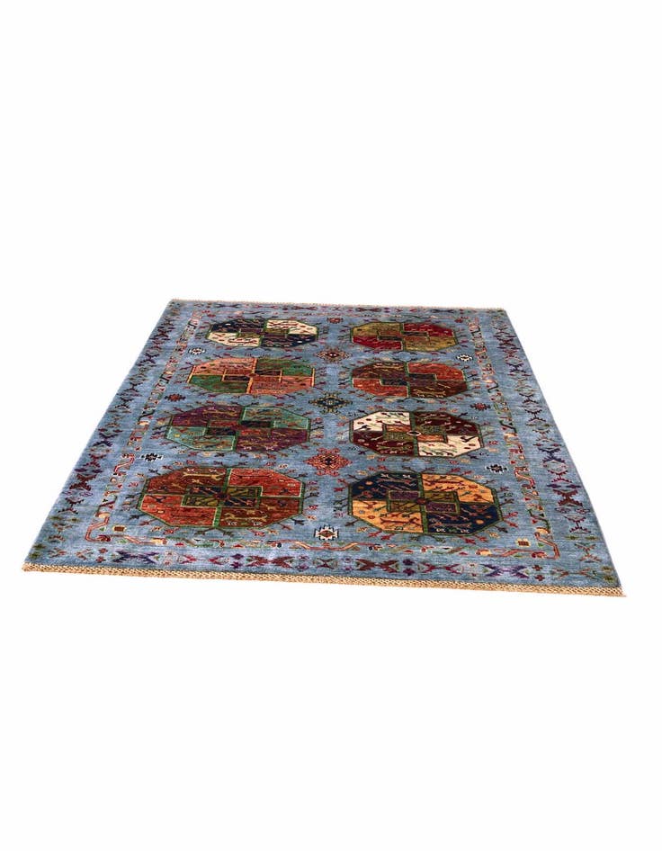 Detail image of 4' 2 x 6' Hand Knotted Ariana Ziegler Rug