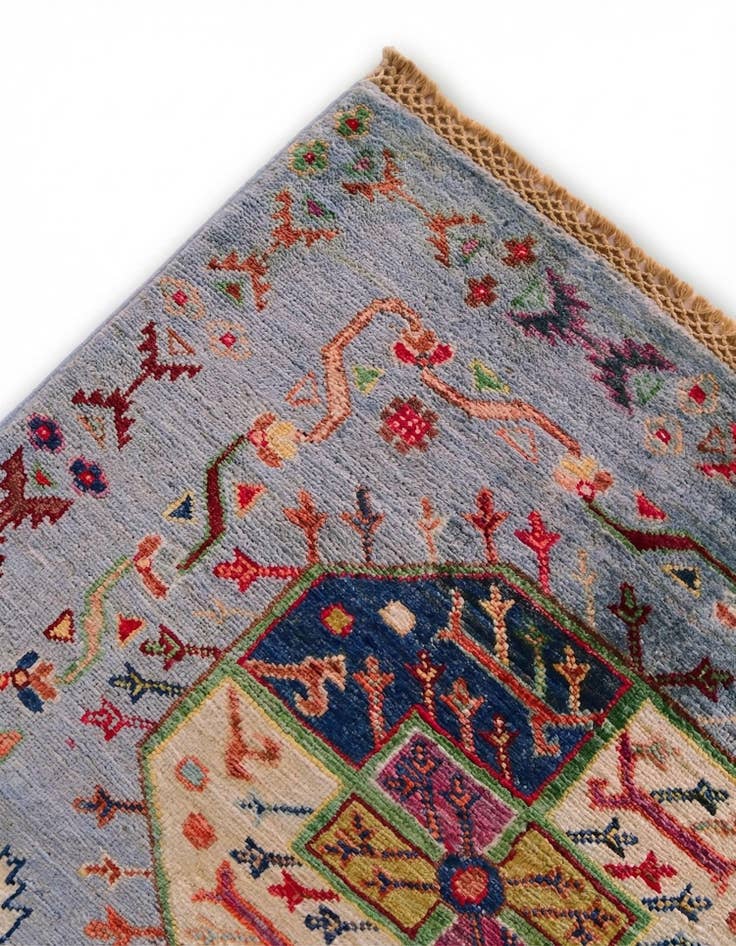 Detail image of 4' 2 x 6' Hand Knotted Ariana Ziegler Rug