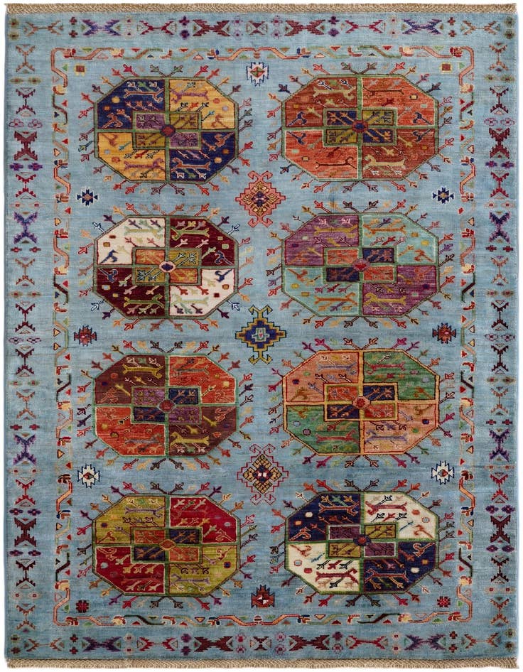 Detail image of 4' 2 x 6' Hand Knotted Ariana Ziegler Rug