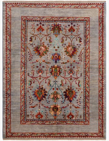 5' 2 x 6' 10 Hand Knotted Ariana Ziegler Rug