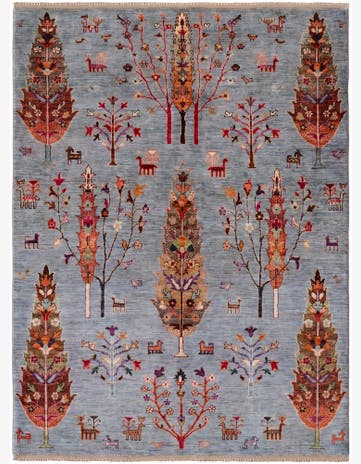 5' 3 x 7' Hand Knotted Ariana Ziegler Rug