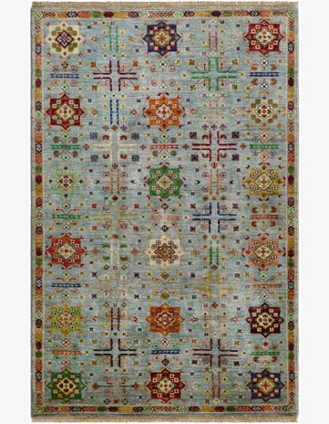 4' 1 x 6' 4 Hand Knotted Ariana Ziegler Rug