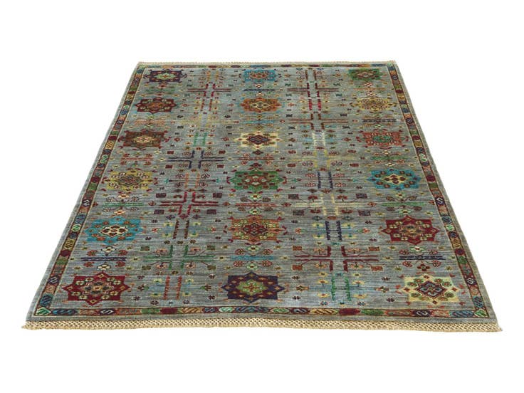 Detail image of 4' x 6' Hand Knotted Ariana Ziegler Rug