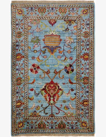 2' 7 x 4' Hand Knotted Ariana Ziegler Rug