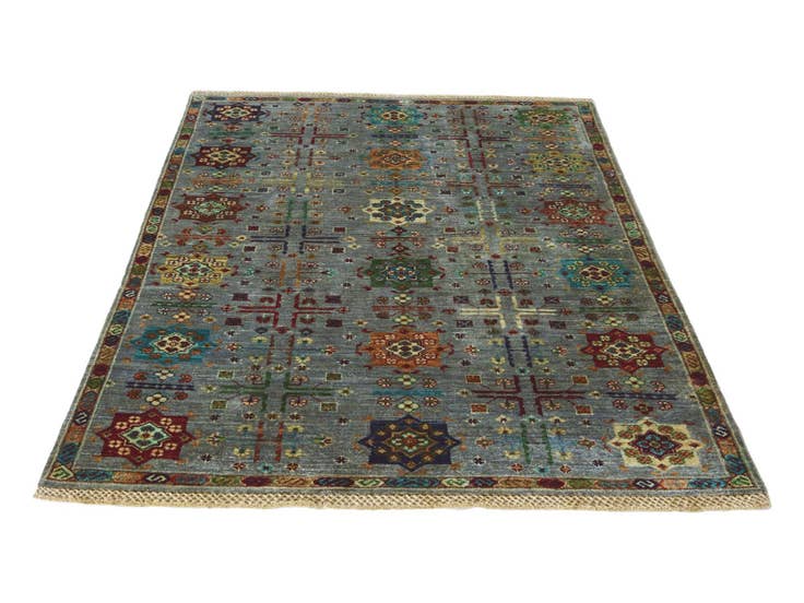 Detail image of 4' x 5' 11 Hand Knotted Ariana Ziegler Rug